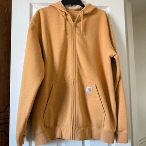 Carhartt K122 Fleece Hoodie Jacket Men Size L Full Zip Casual Original Fit Comfy
